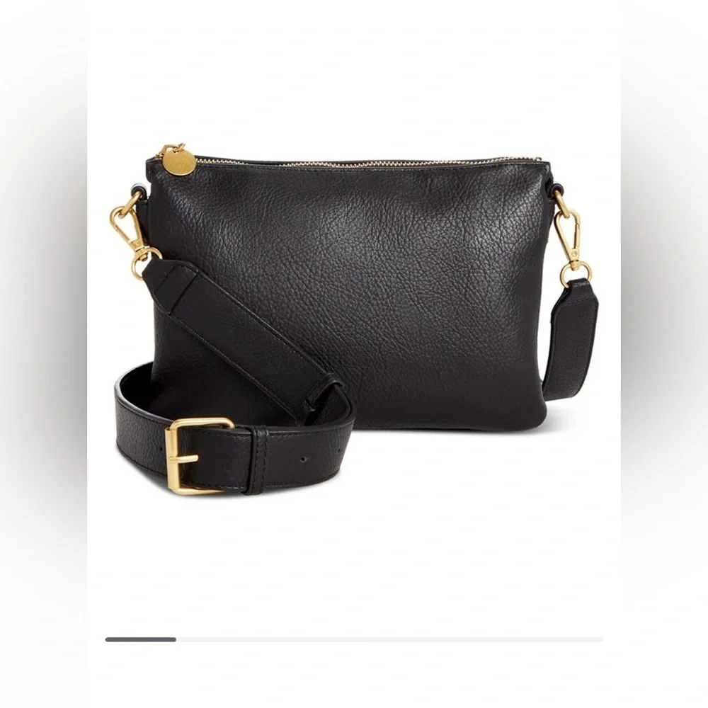 Style&Co.Double Compartment Crossbody bag in PVC leather with gold-tone hardware